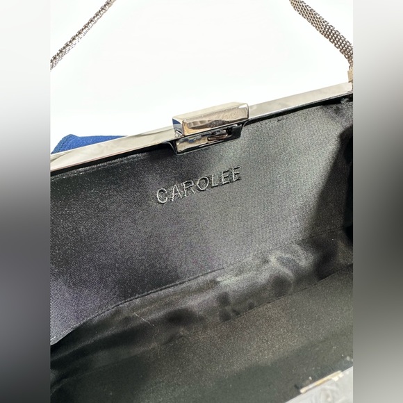 Genuine vintage structured CAROLEE grey brown  shoulder bag purse and clutch - Picture 9 of 12